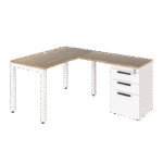 Escritorio Recto en L No Flotante