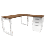 Escritorio Recto en L Flotante