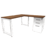 Escritorio Recto en L No Flotante