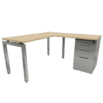 Escritorio Recto en L Flotante