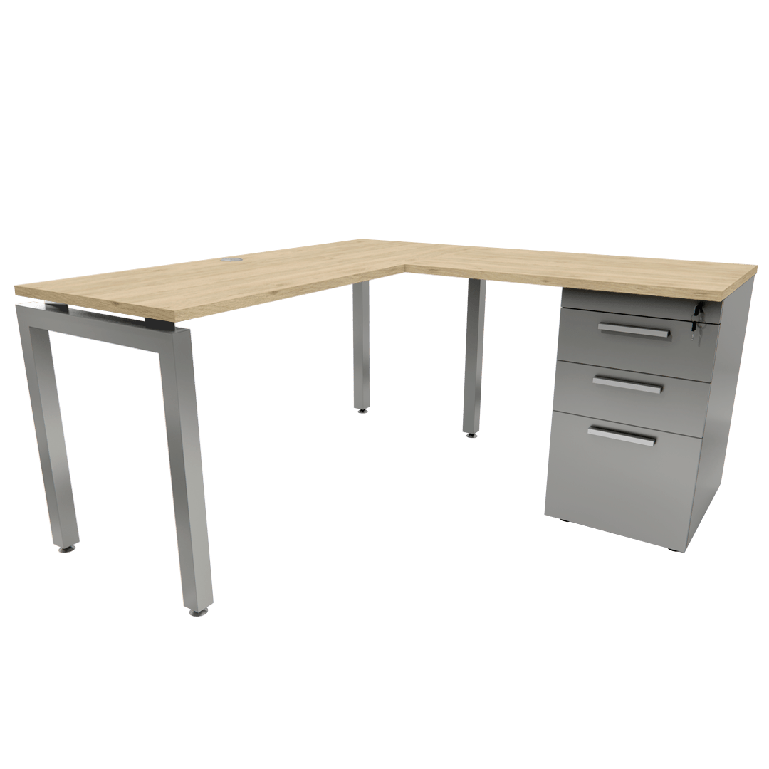 TABLERO-ROVERE-ESTRUCTURA-GRIS-ESCRITORIO-EN-L-FLOTANTE-1.png Escritorio Recto en L Flotante - Image 1