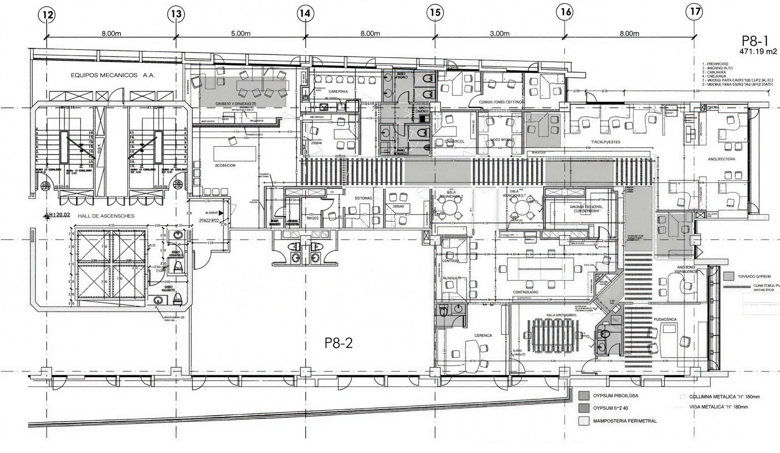 Plano arquitectonico oficina Etinar Artmosfera