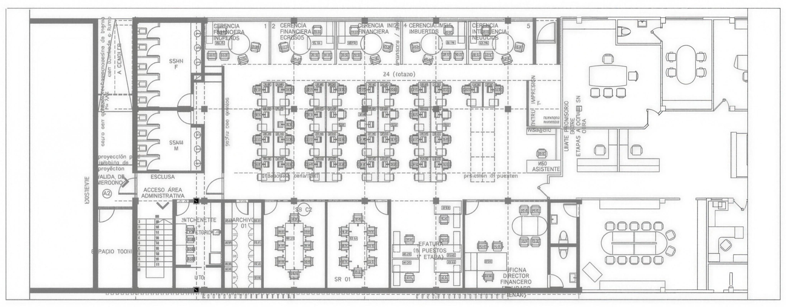 Plano arquitectonico oficina La Fabril Artmosfera