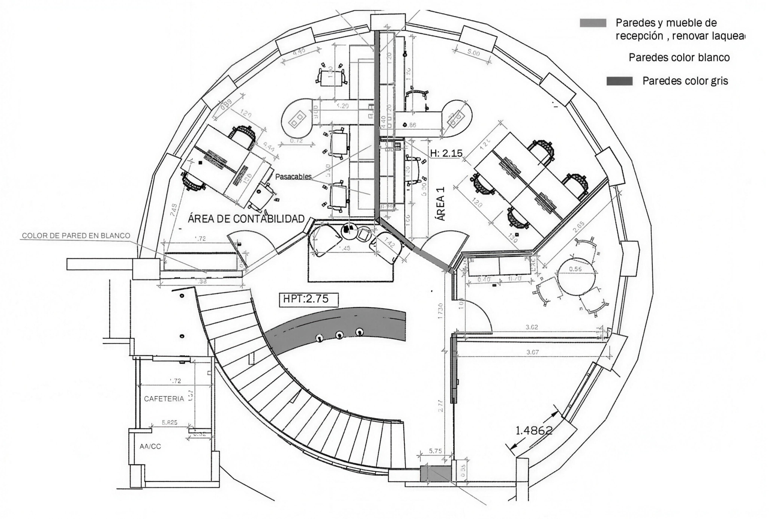 Plano arquitectonico oficina Licosa Artmosfera