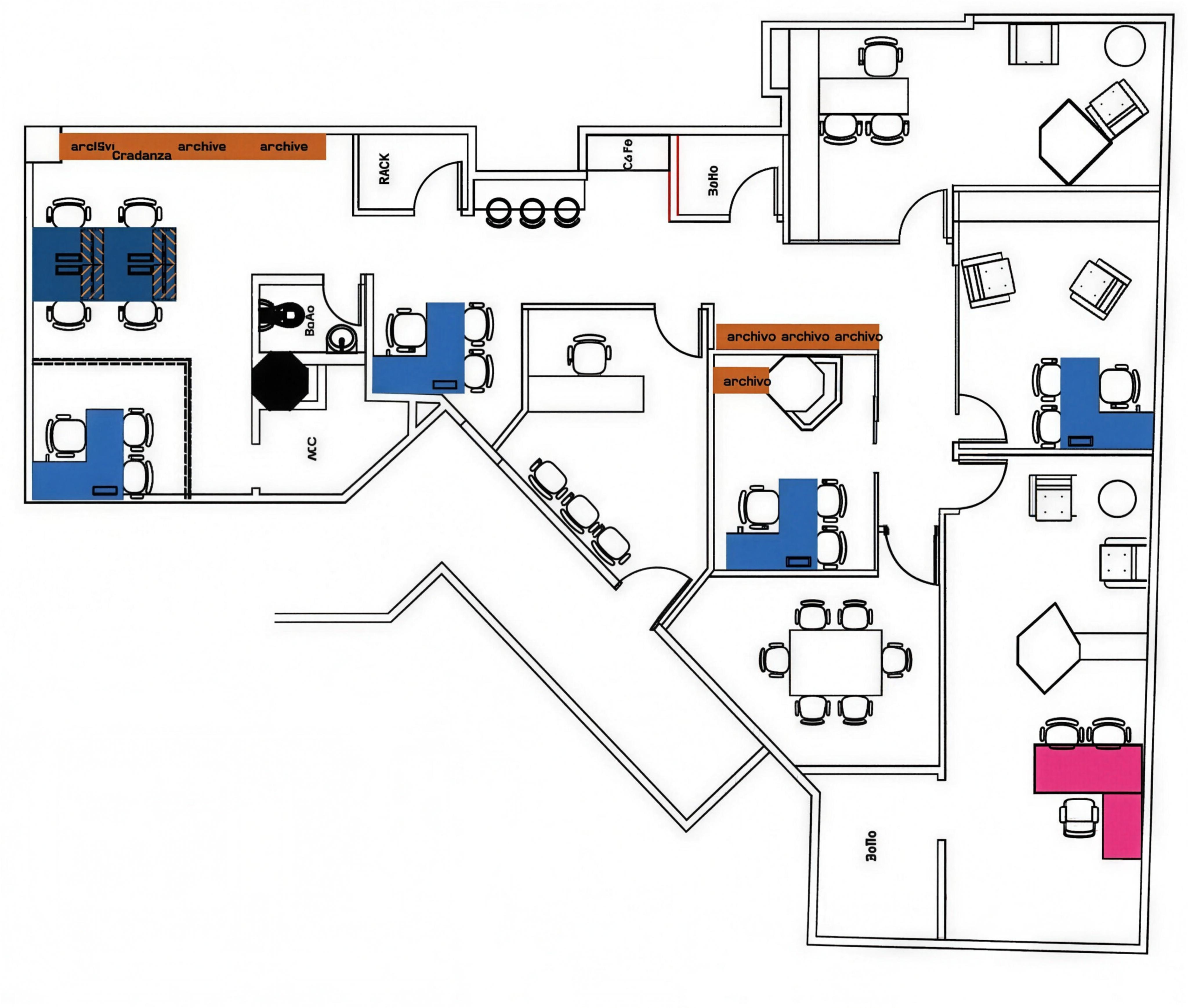 Plano arquitectonico oficina Maragro Artmosfera