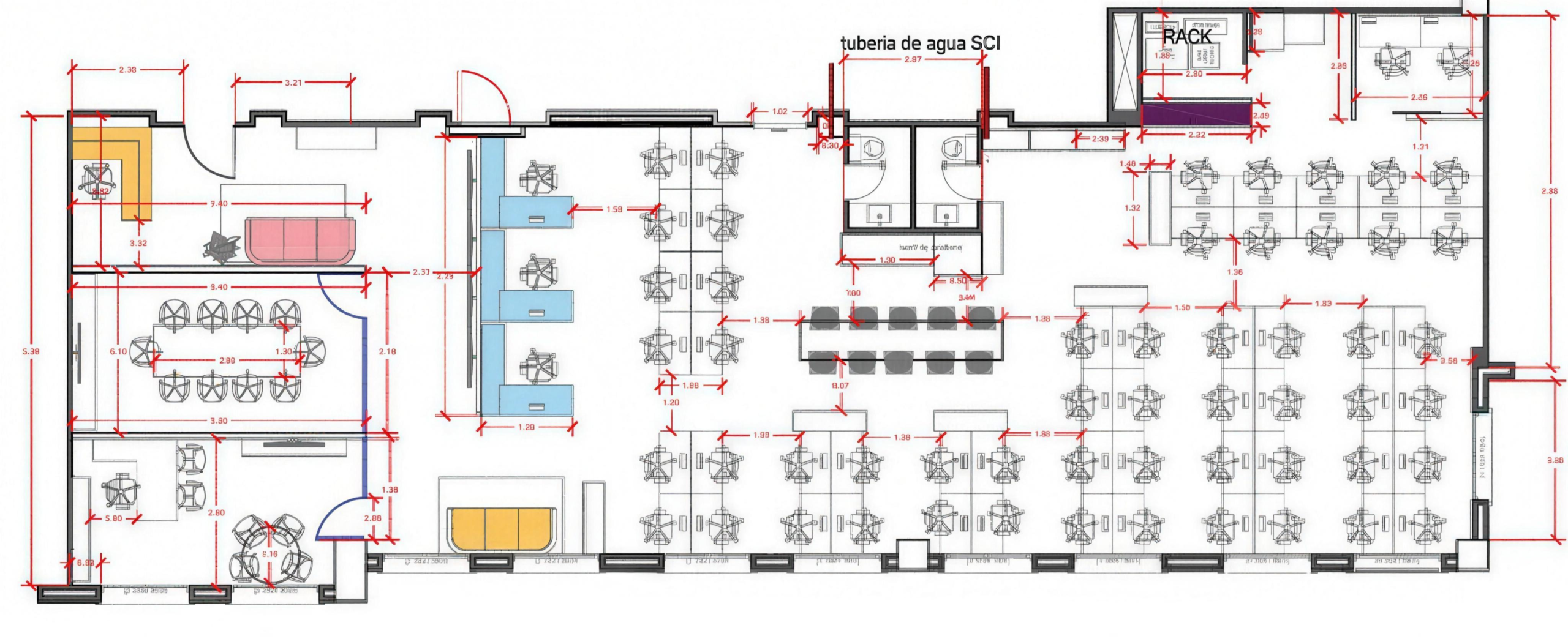 Plano arquitectonico oficina Maruri Artmosfera