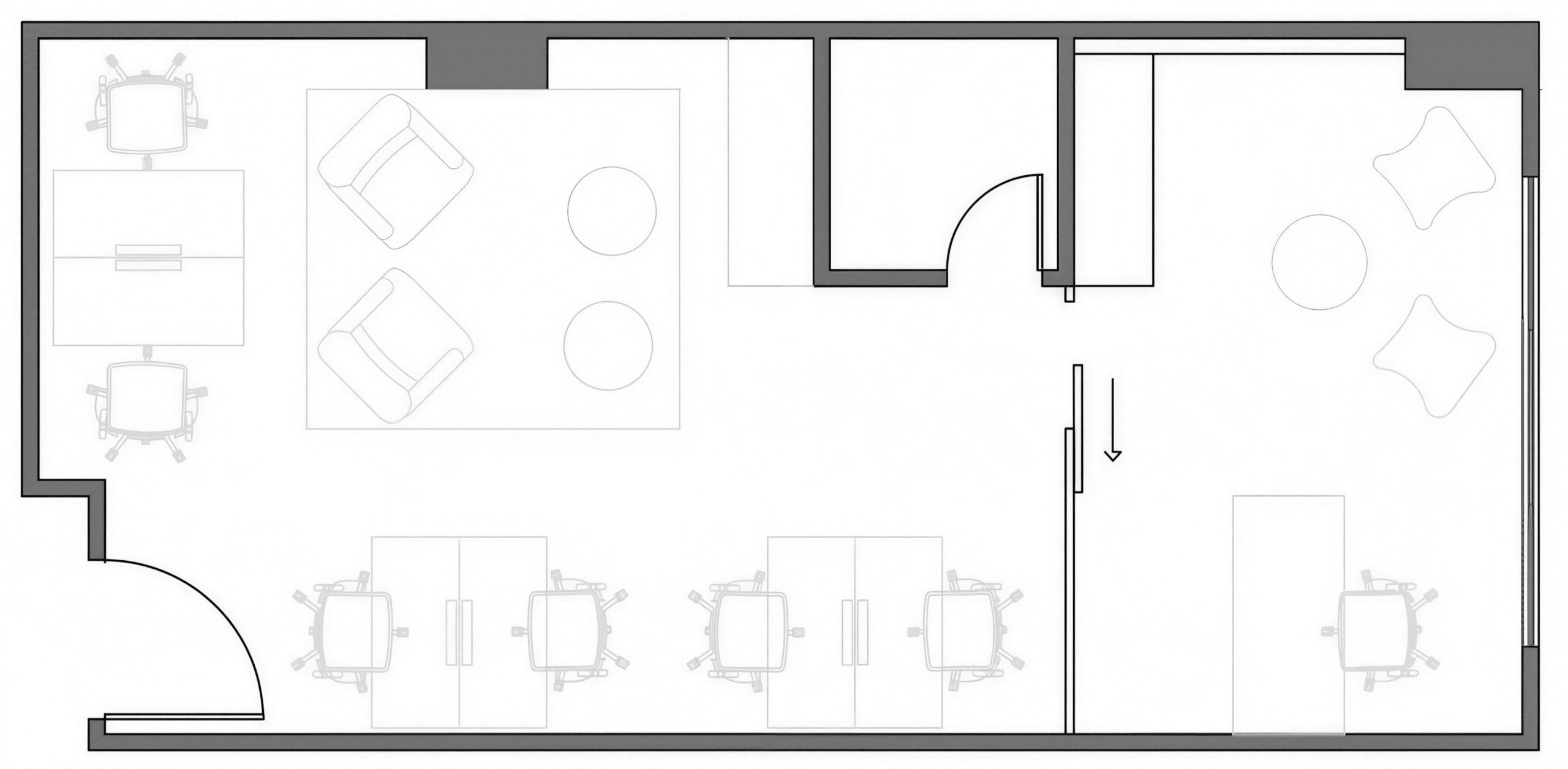 Plano arquitectonico oficina Resolut Artmosfera