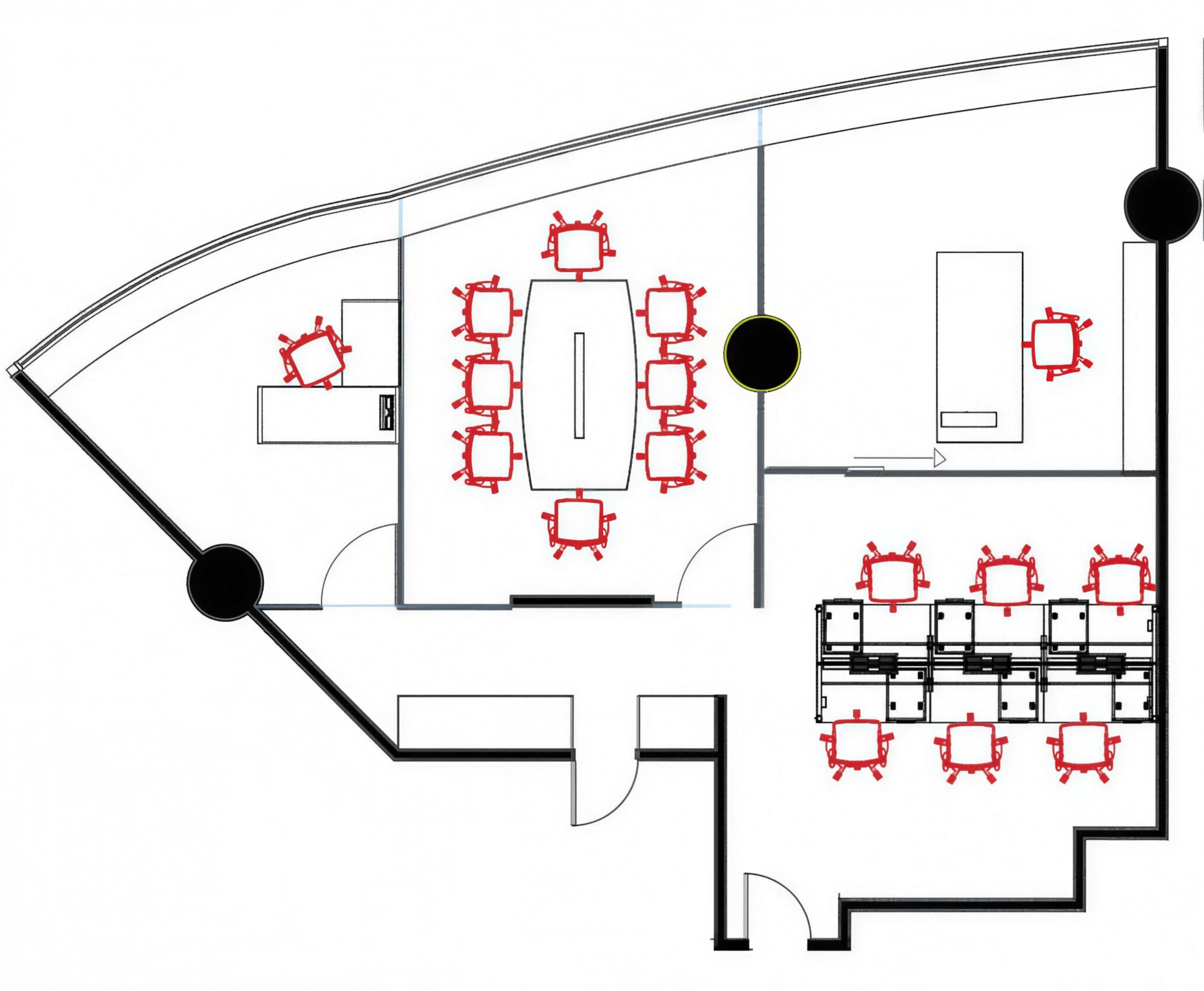 Plano arquitectonico oficina Taxes Artmosfera